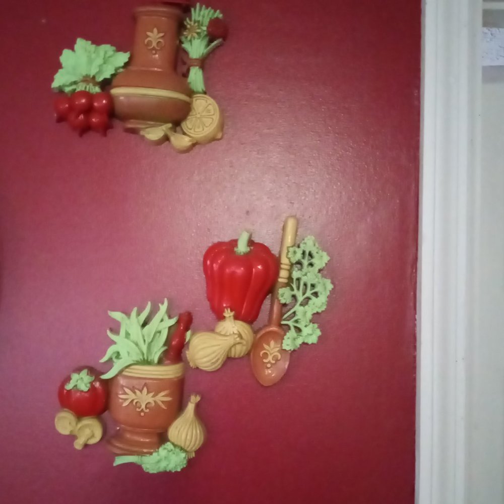 Vintage food related plaques